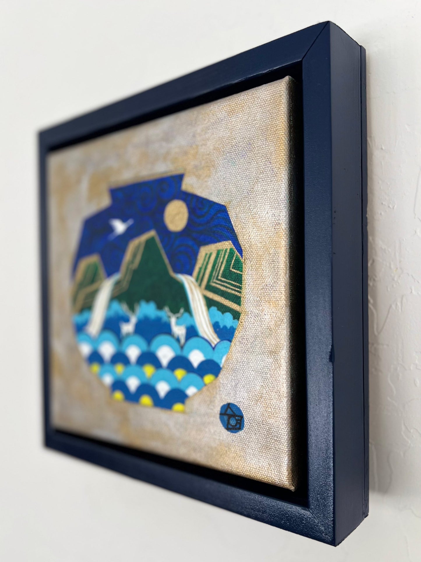 Moonlit Sanctuary 8" x 8" (20x20cm) - Original Oil Painting by Suyeun image 2