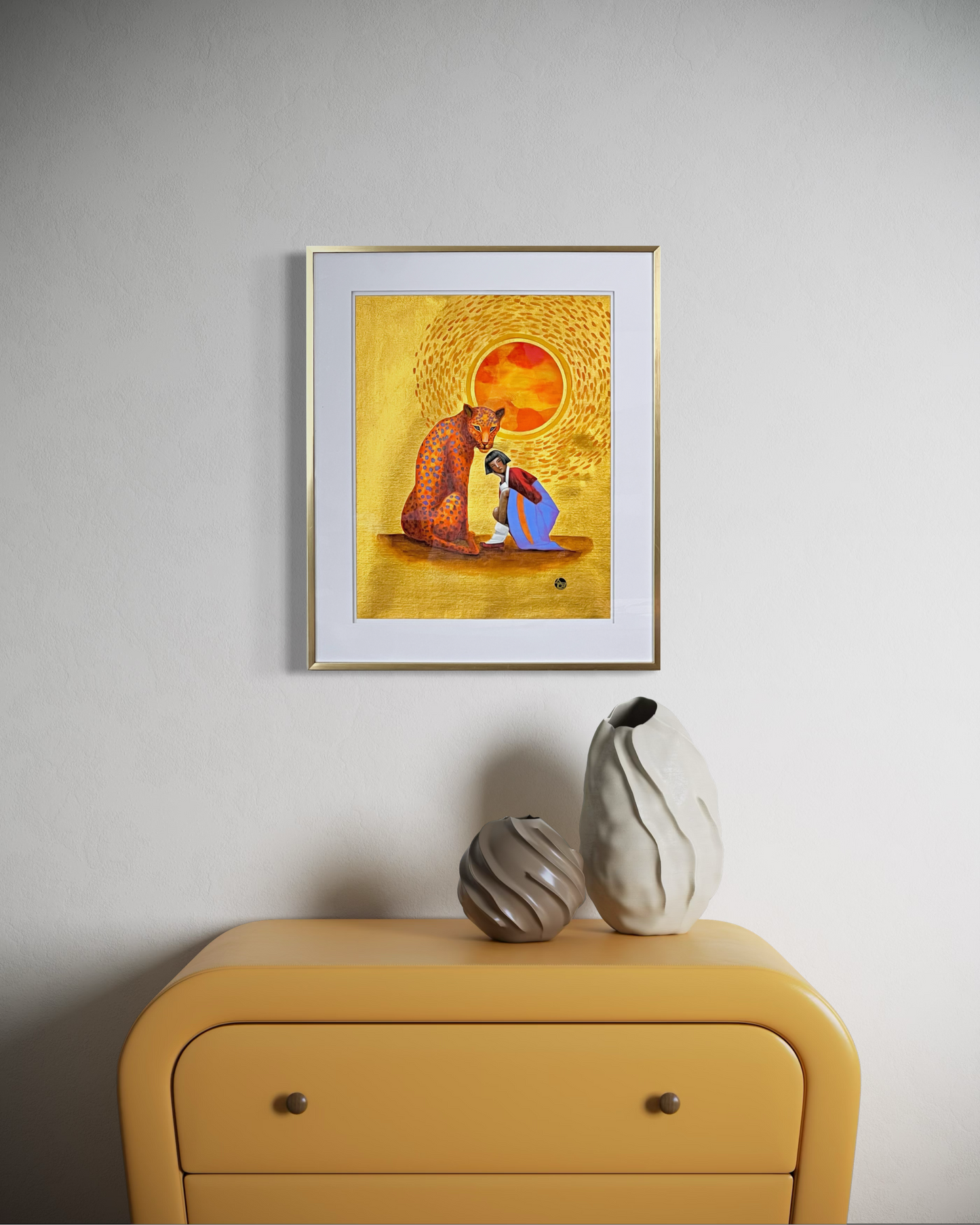 The Sun's Guardian original painting by Suyeun Lee, fine art near Chandler and Gilbert AZ