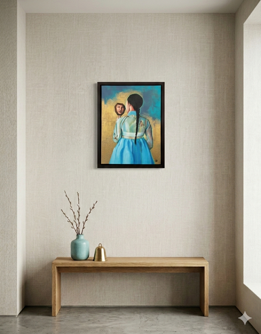 Reflections of Heritage – Original 12x16 Framed Acrylic on Canvas by Suyeun Lee image 4