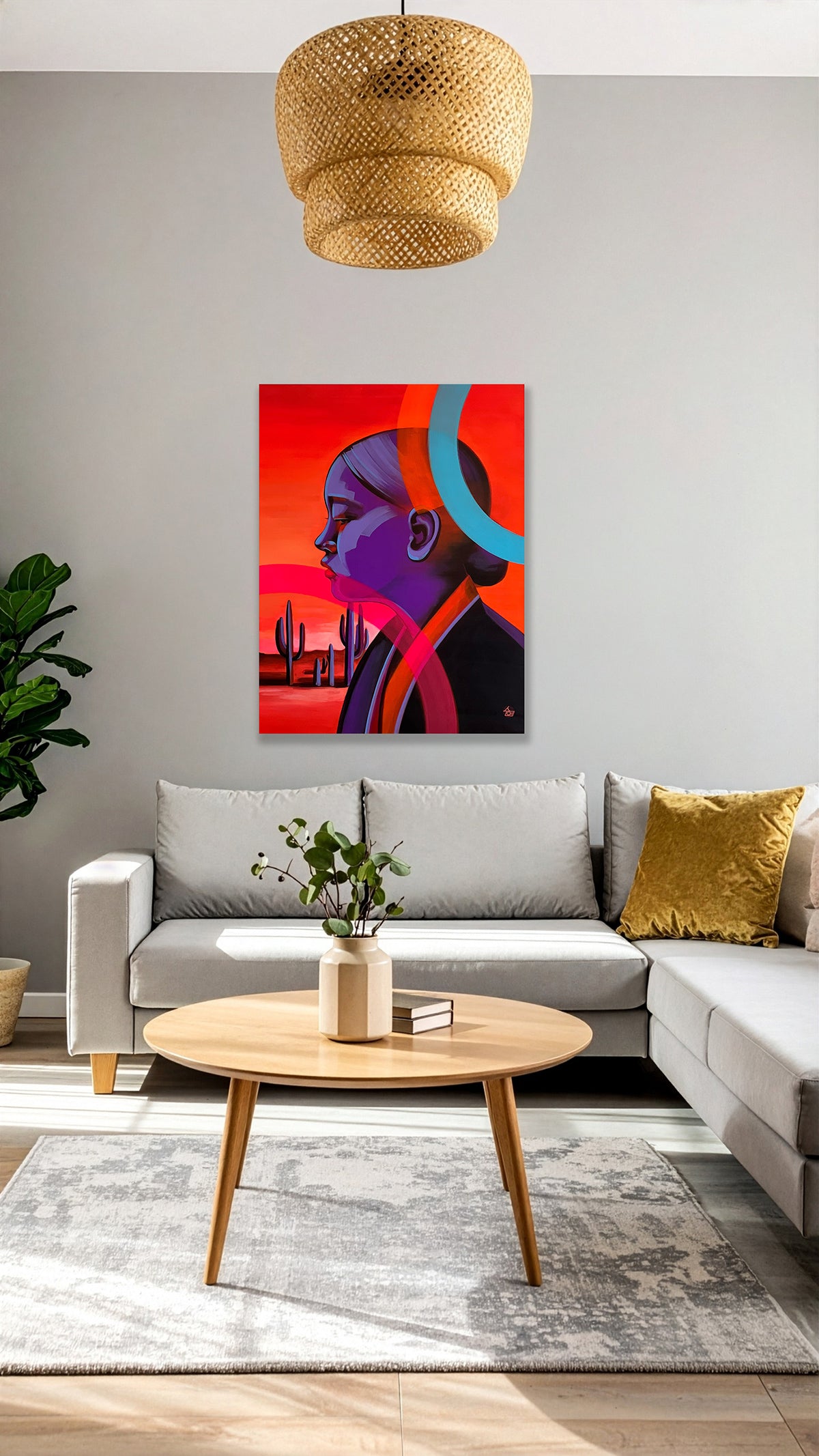 She Carries the Desert: Acrylic on Canvas - Original 30x40"