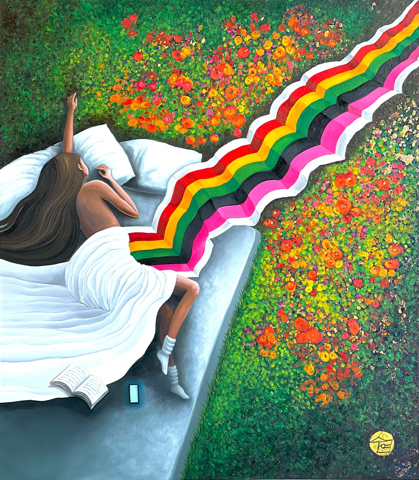 “Whispers of Peace” by Suyeun - Original Oil Painting on Canvas, 70x80cm image 0