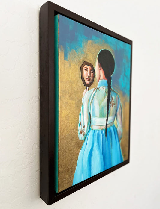 Reflections of Heritage – Original 12x16 Framed Acrylic on Canvas by Suyeun Lee image 1