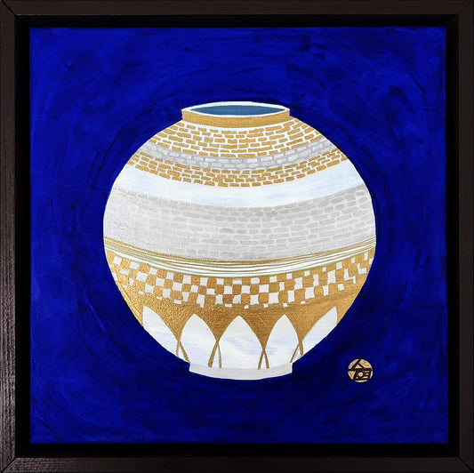 Heritage in Gold: A Modern Korean Vessel (13.2 x 13.2 inches) image 0