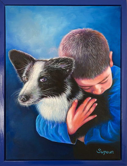 "Soul Whispers" – Original 12x16" Framed Oil Painting on Canvas by Suyeun Lee image 0