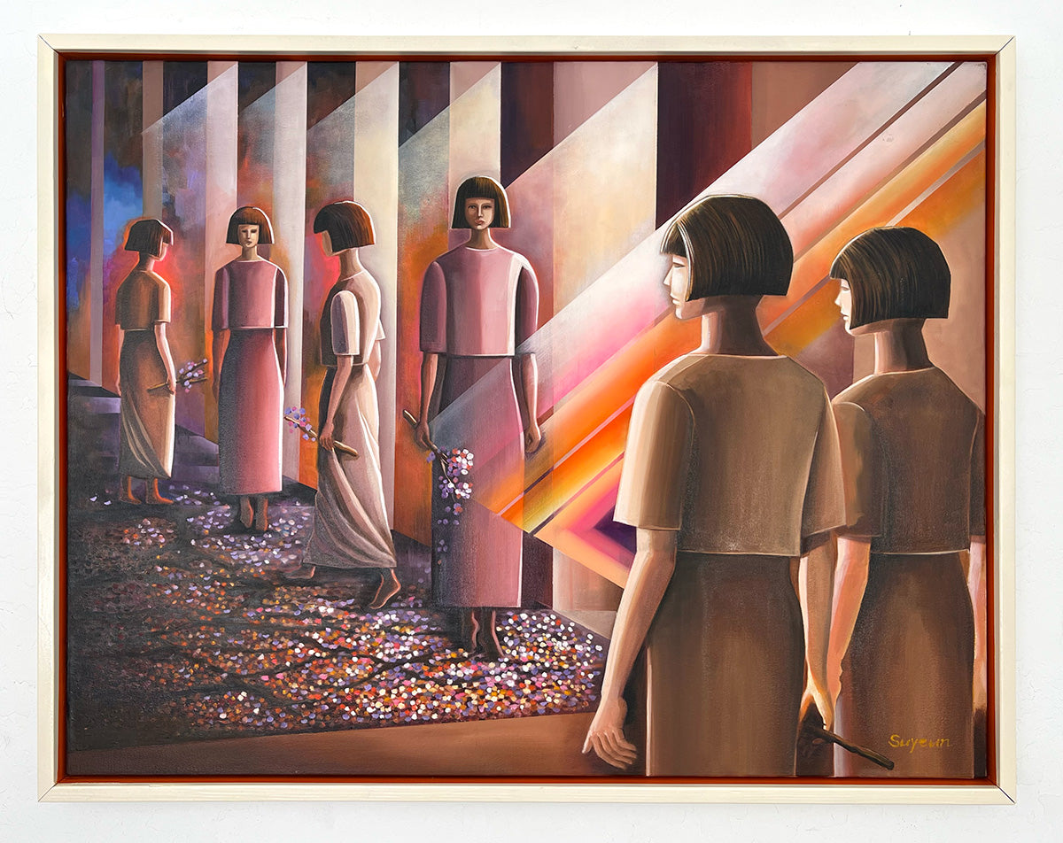 “Many Versions of Me” by Suyeun - Original Identity-Inspired Oil Painting on Canvas, 90x70cm image 4
