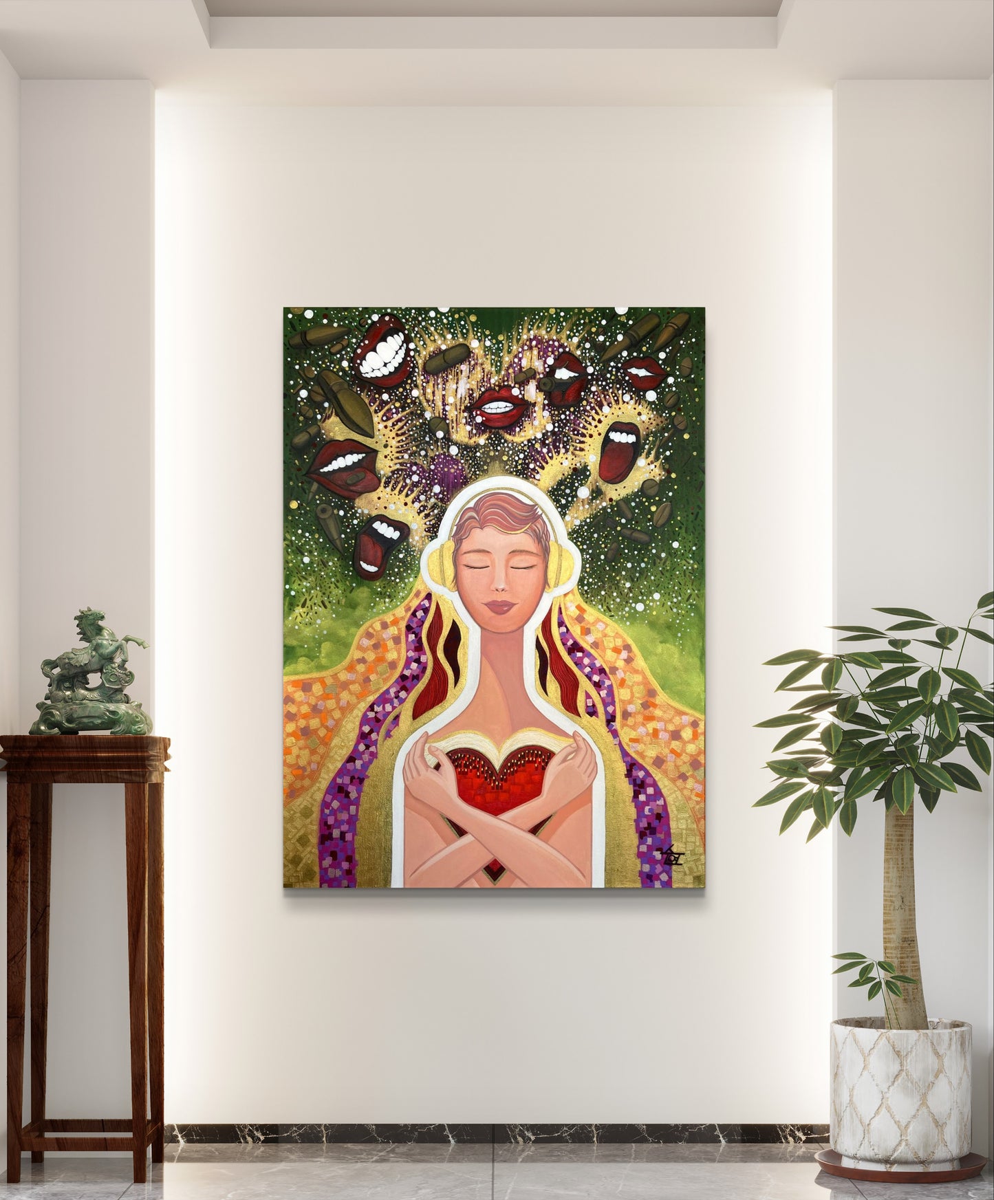 “You're Safe” – Original Acrylic on Canvas, 80 x 110 cm / 31.5 x 43.5"