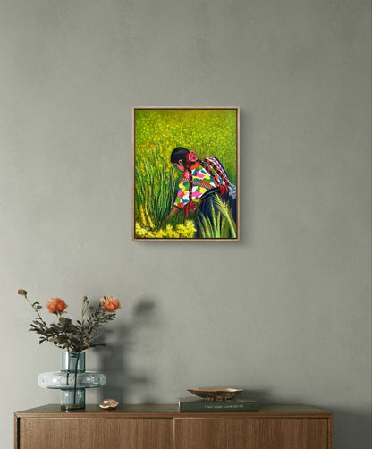Traditions: Mexico - "Floricultura" by Suyeun, Original Oil Painting on Canvas image 4