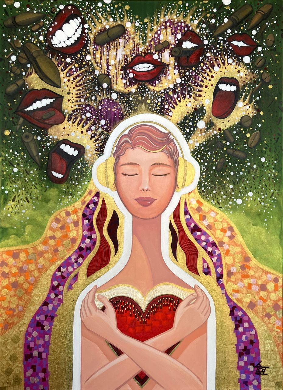 “You're Safe” – Original Acrylic on Canvas, 80 x 110 cm / 31.5 x 43.5"