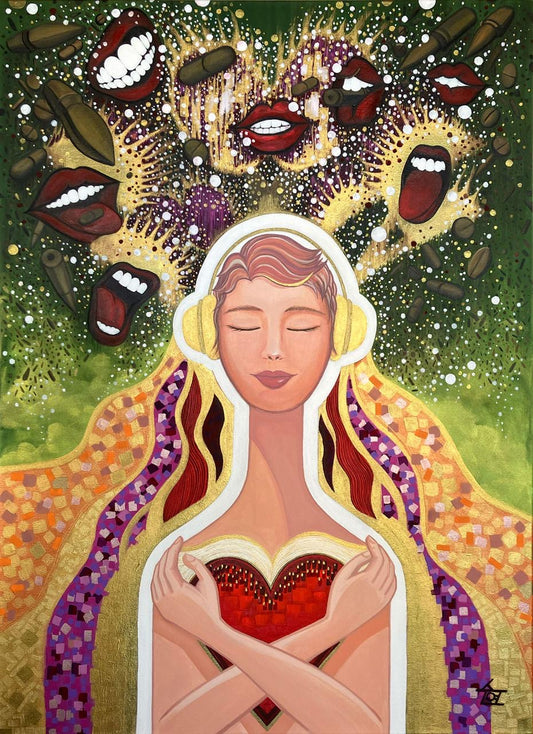 “You're Safe” – Original Acrylic on Canvas, 80 x 110 cm / 31.5 x 43.5"
