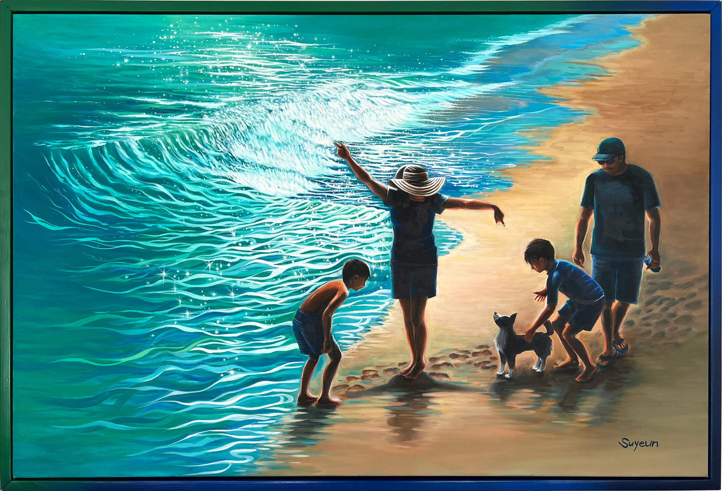 “Shore of Bliss” – Original 40x30" Framed Oil Painting on Canvas by Suyeun Lee image 0