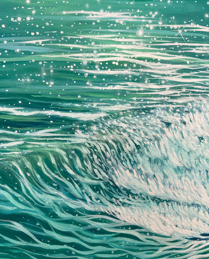 “Shore of Bliss” – Original 40x30" Framed Oil Painting on Canvas by Suyeun Lee image 7