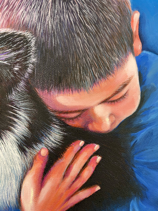 "Soul Whispers" – Original 12x16" Framed Oil Painting on Canvas by Suyeun Lee image 1