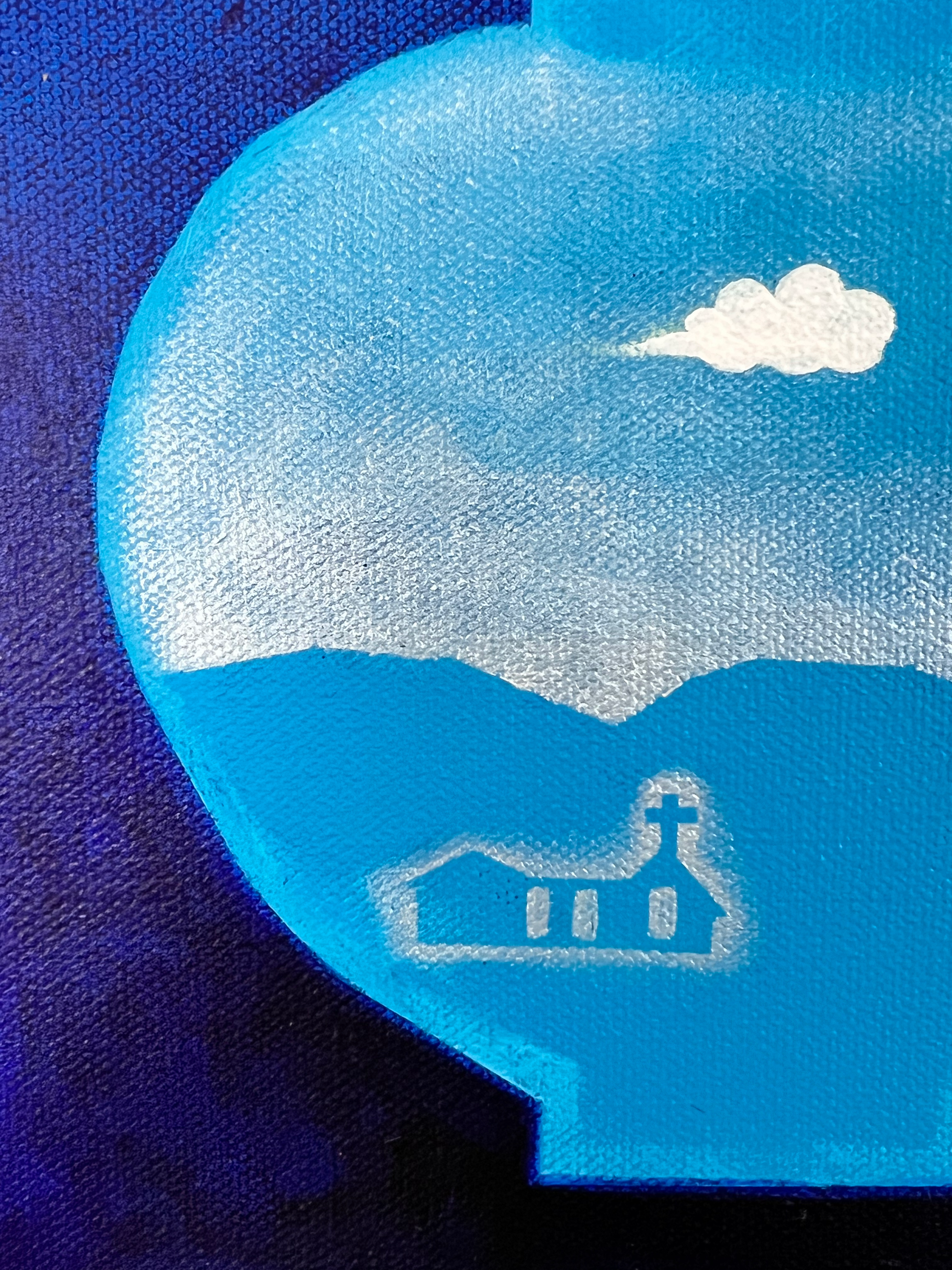 Blue Hour Sanctuary original fine art by Suyeun, Casa Grande and Maricopa AZ artist