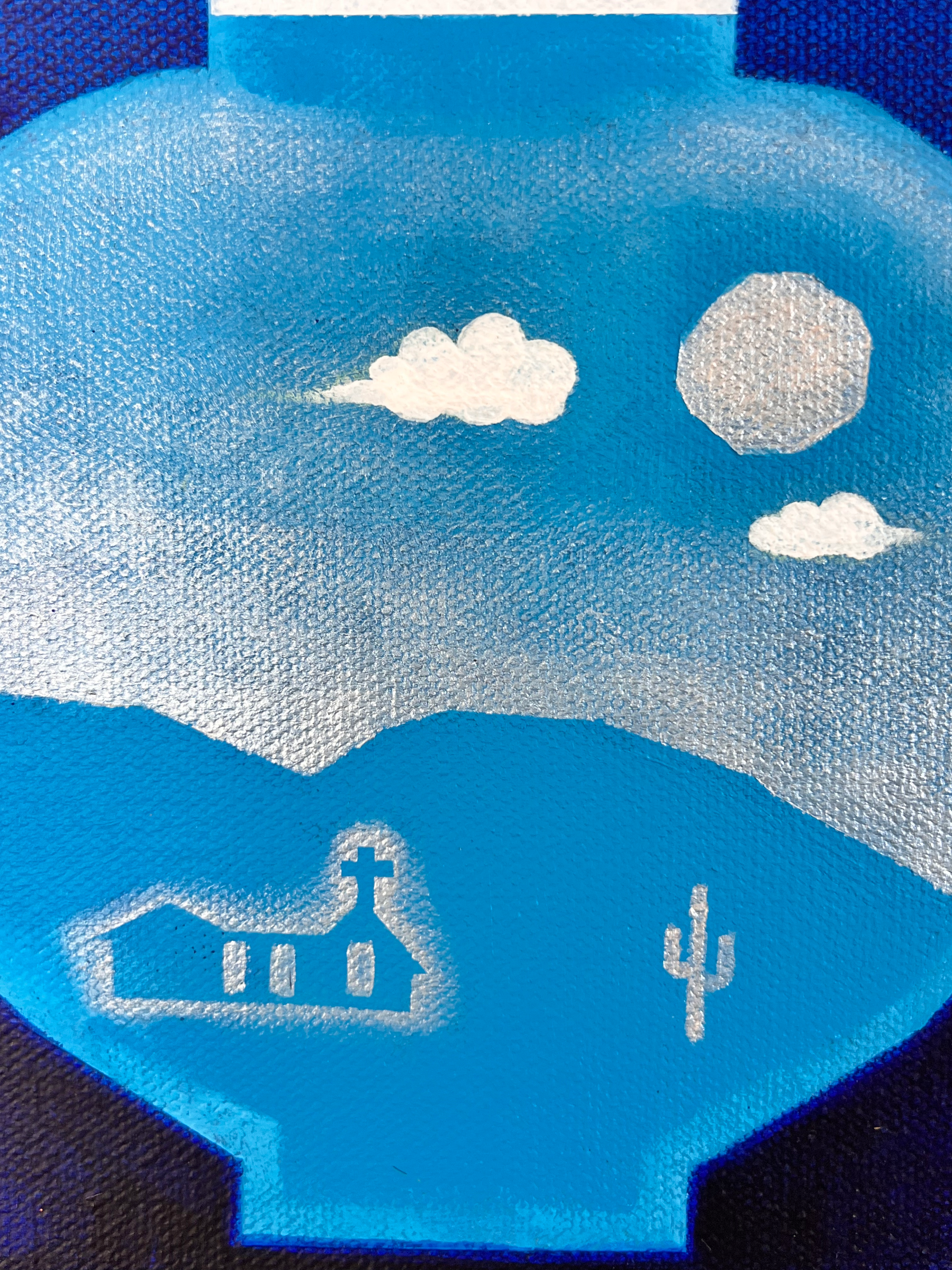 Blue Hour Sanctuary original fine art by Suyeun, Casa Grande and Maricopa AZ artist
