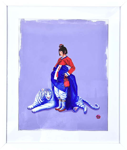 The White Tiger’s Grace - 16 x24' (20x24" with Plexiglas frame)