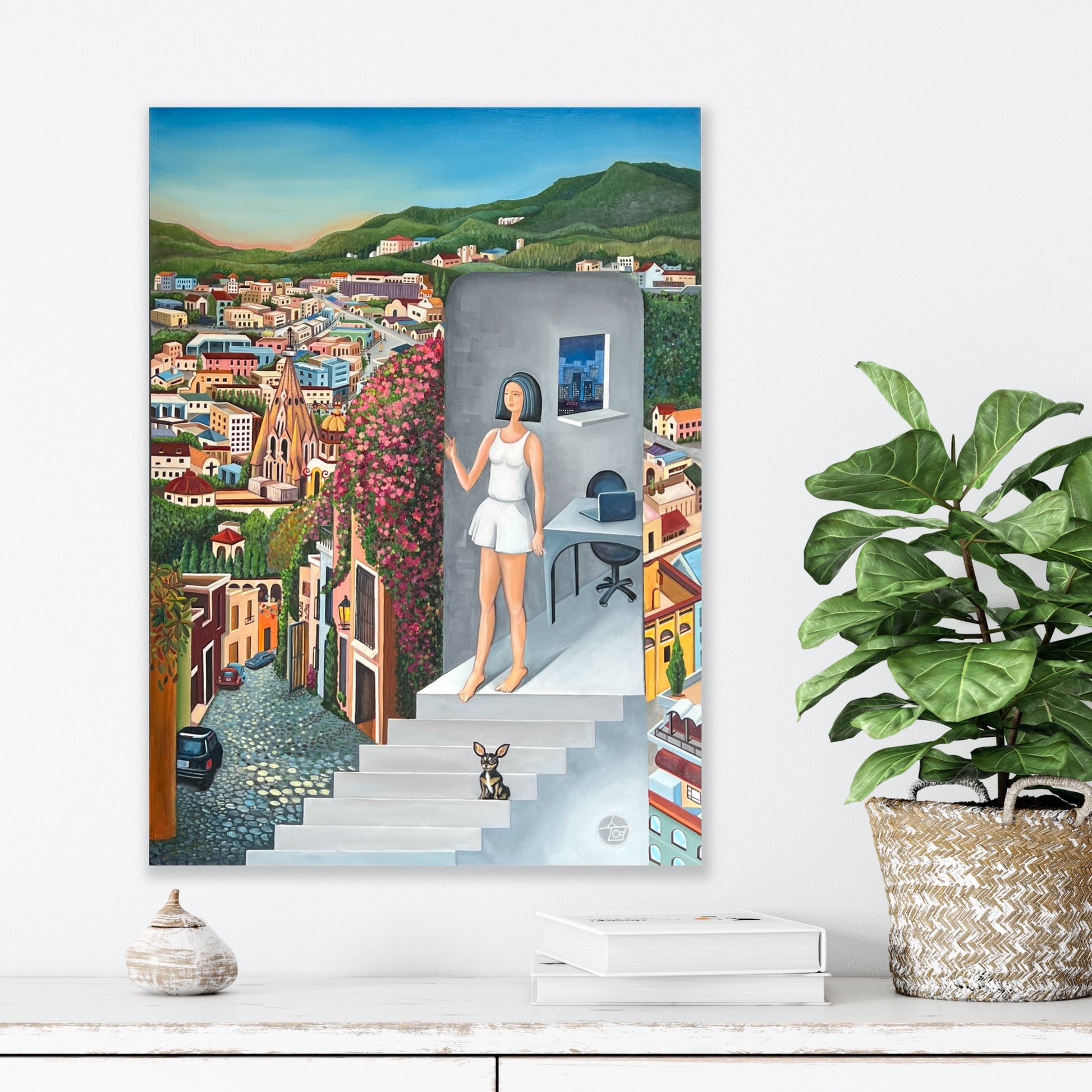 Original acrylic painting on canvas by Maricopa artist Suyeun Lee, 80x110cm