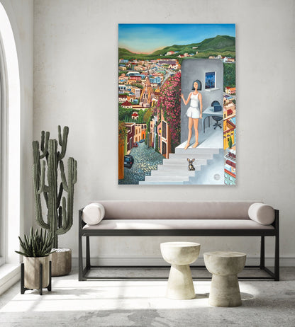 Original acrylic painting on canvas by Maricopa artist Suyeun Lee, 80x110cm