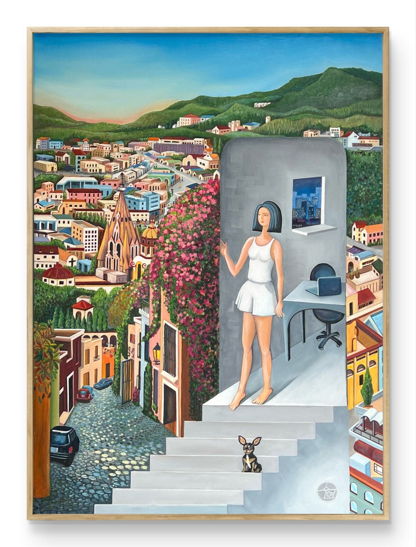 The moment of arrivals - Acrylic paints on an 80x110cm canvas