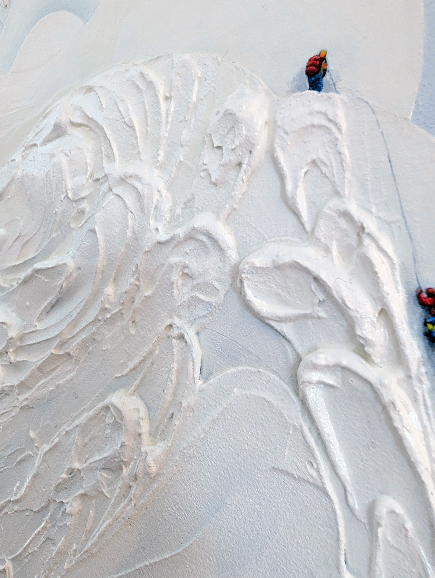 Snow Canyon: Acrylic and Ceramic Stucco Texture on Canvas