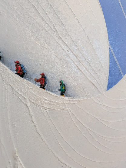 Snow Canyon: Acrylic and Ceramic Stucco Texture on Canvas