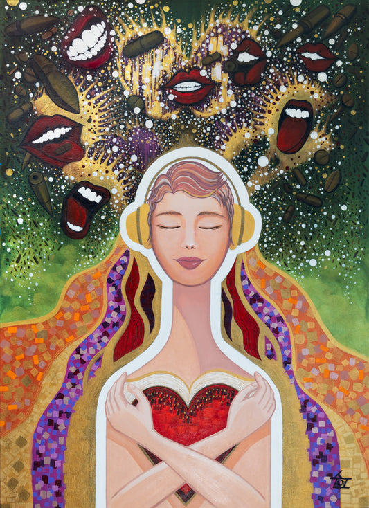 “You're Safe” – Original Acrylic on Canvas, 80 x 110 cm / 31.5 x 43.5"