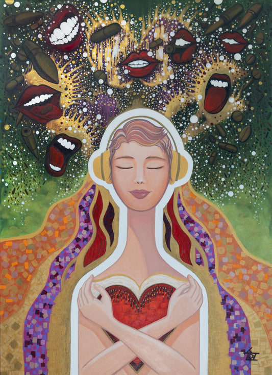 “You're Safe” – Original Acrylic on Canvas, 80 x 110 cm / 31.5 x 43.5"