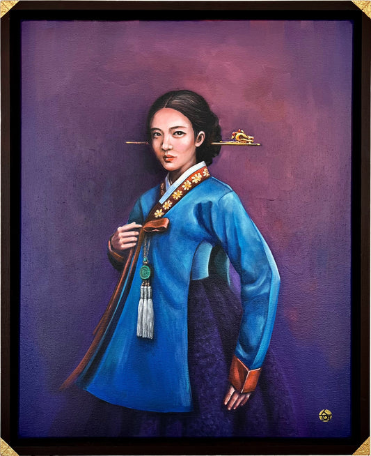 "Silent Dignity" – Original 12x16" Framed Oil Painting on Canvas by Suyeun Lee image 0