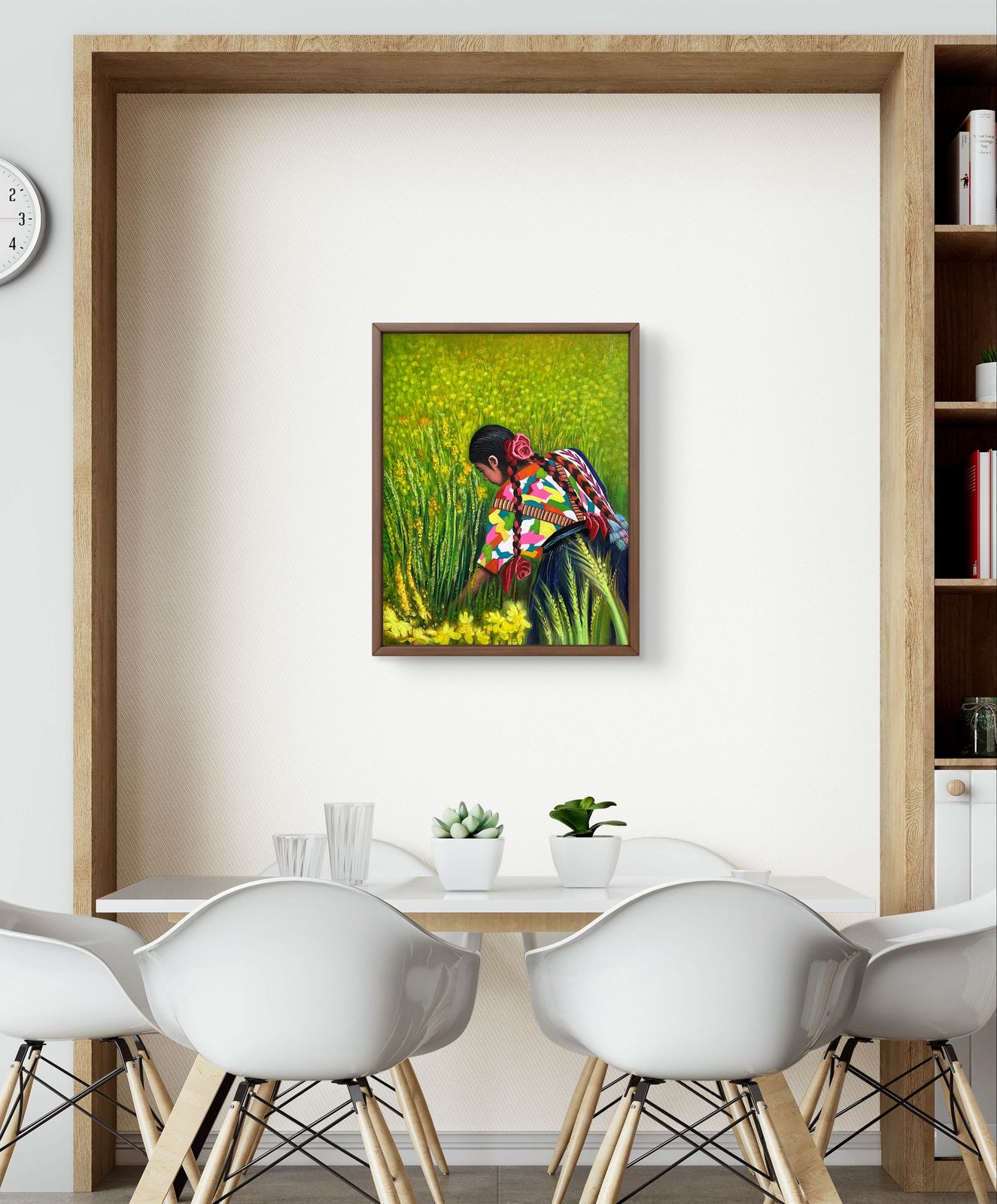 Traditions: Mexico - "Floricultura" by Suyeun, Original Oil Painting on Canvas image 3