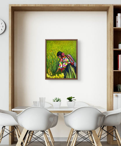 Traditions: Mexico - "Floricultura" by Suyeun, Original Oil Painting on Canvas image 3