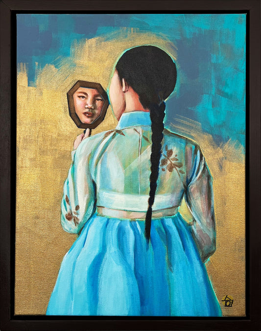 Reflections of Heritage – Original 12x16 Framed Acrylic on Canvas by Suyeun Lee image 0