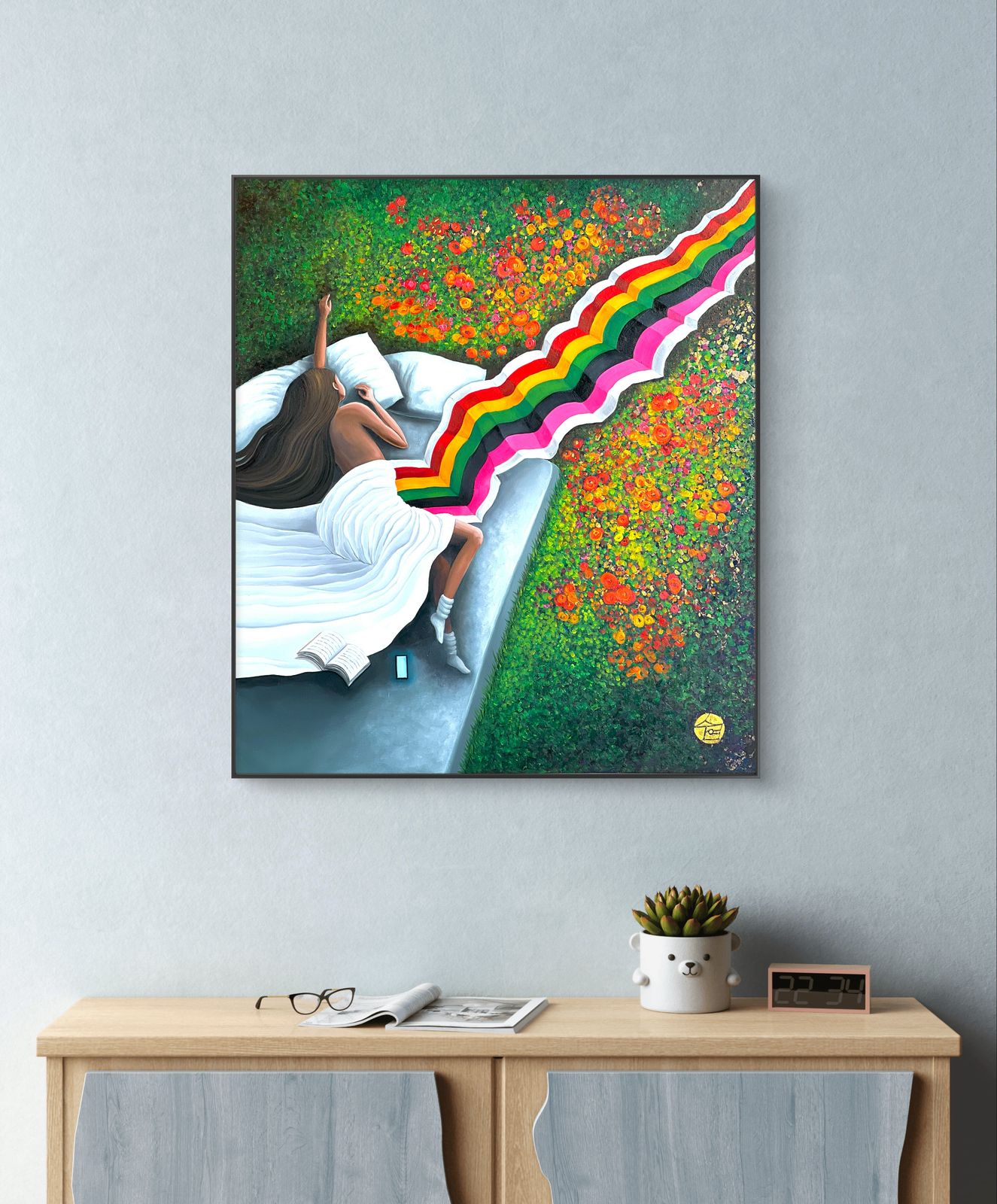 “Whispers of Peace” by Suyeun - Original Oil Painting on Canvas, 70x80cm image 4