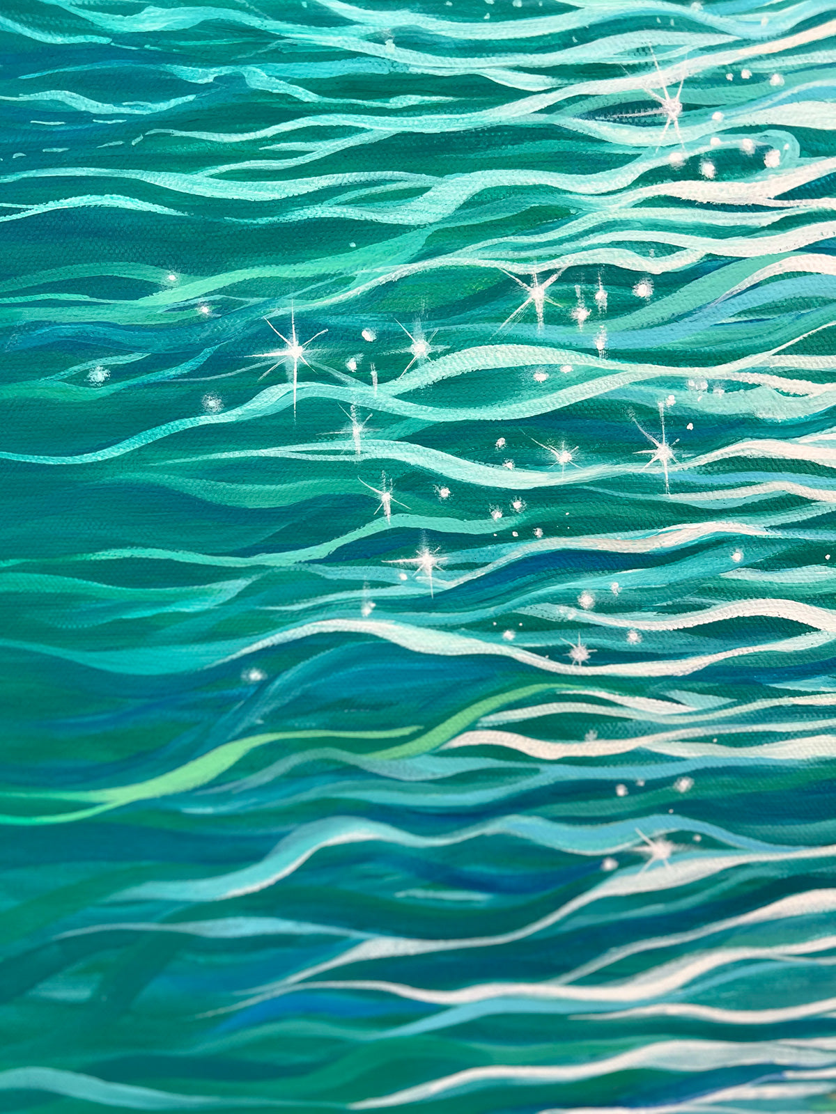 “Shore of Bliss” – Original 40x30" Framed Oil Painting on Canvas by Suyeun Lee image 6