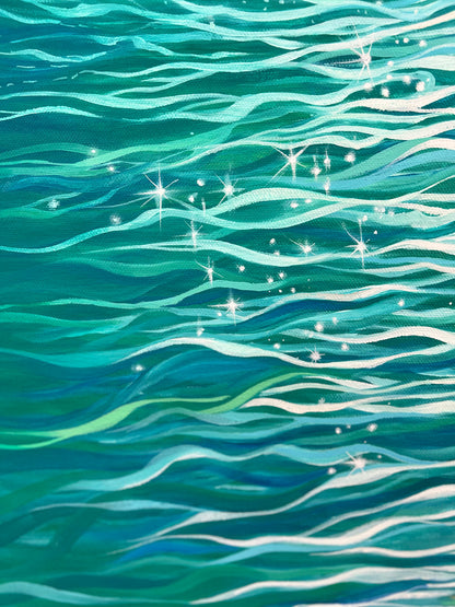“Shore of Bliss” – Original 40x30" Framed Oil Painting on Canvas by Suyeun Lee image 6
