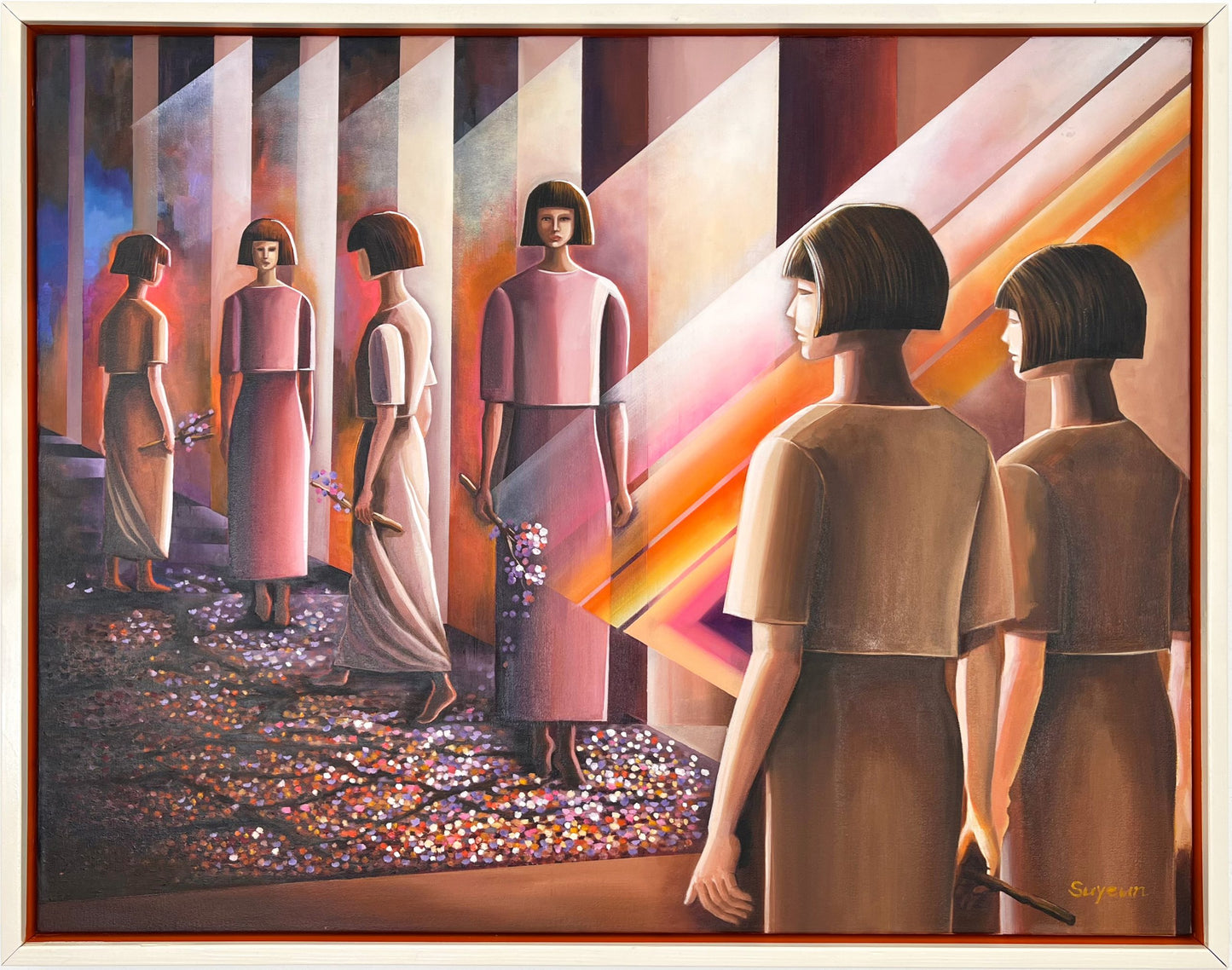 “Many Versions of Me” by Suyeun - Original Identity-Inspired Oil Painting on Canvas, 90x70cm image 0