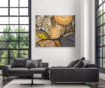 “Zipper Tapestry” Original Mixed Media Painting by Suyeun image 4
