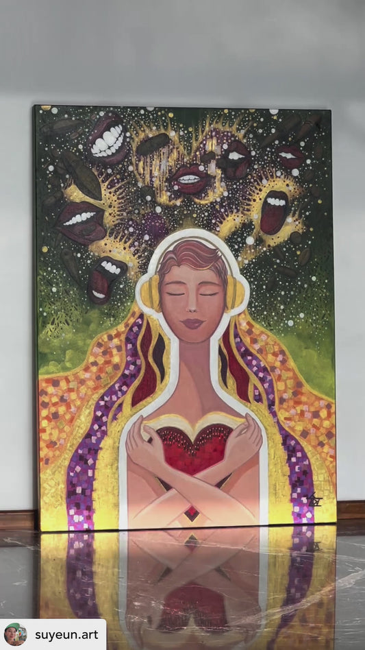 “You're Safe” – Original Acrylic on Canvas, 80 x 110 cm / 31.5 x 43.5"