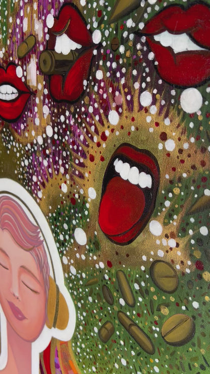 “You're Safe” – Original Acrylic on Canvas, 80 x 110 cm / 31.5 x 43.5"