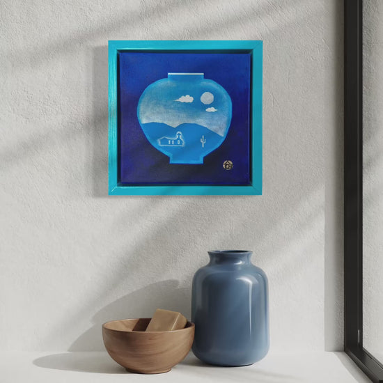 Blue Hour Sanctuary original fine art by Suyeun, Casa Grande and Maricopa AZ artist