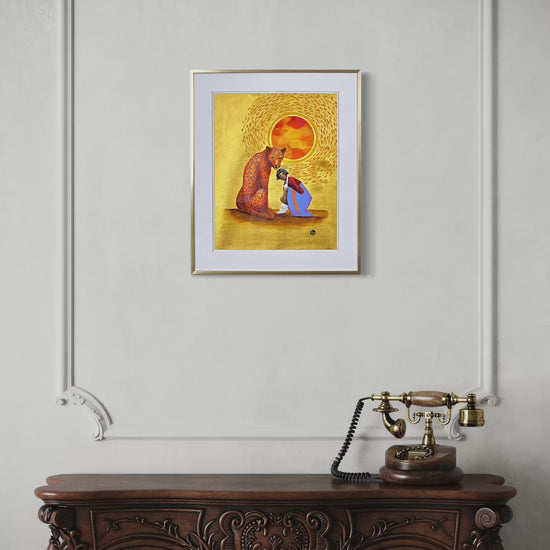 The Sun's Guardian original painting by Suyeun Lee, fine art near Chandler and Gilbert AZ
