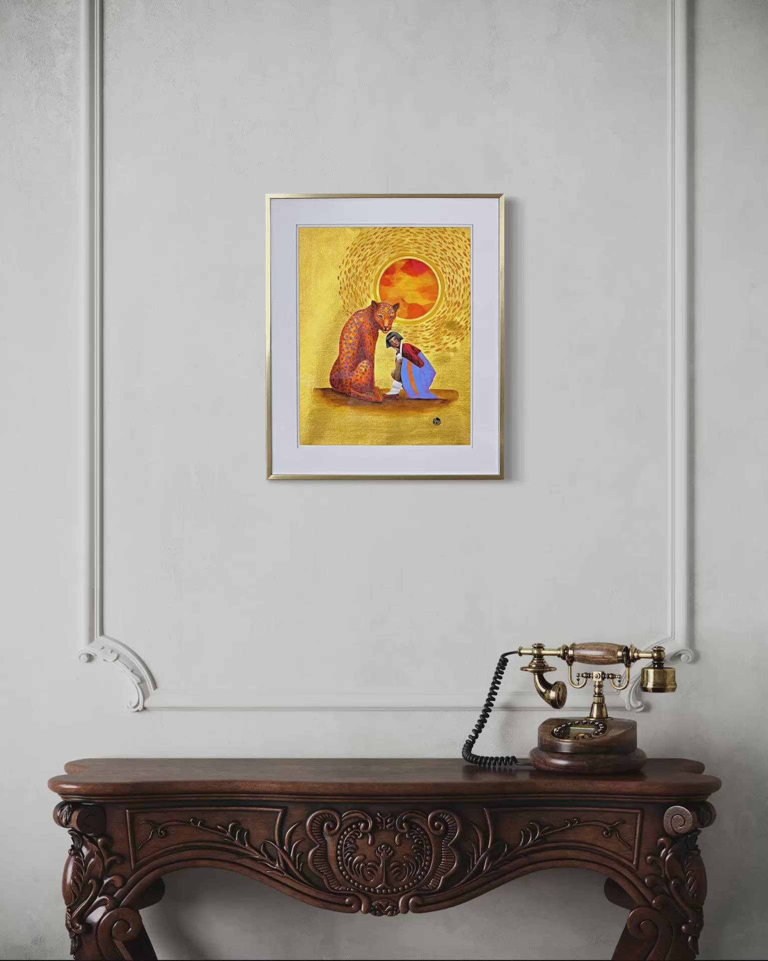 The Sun's Guardian original painting by Suyeun Lee, fine art near Chandler and Gilbert AZ