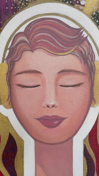 “You're Safe” – Original Acrylic on Canvas, 80 x 110 cm / 31.5 x 43.5"