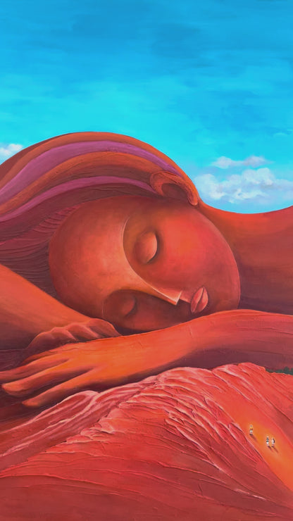 Sedona Dreaming: Acrylic and Ceramic Stucco Texture on Canvas - Original 36x36"