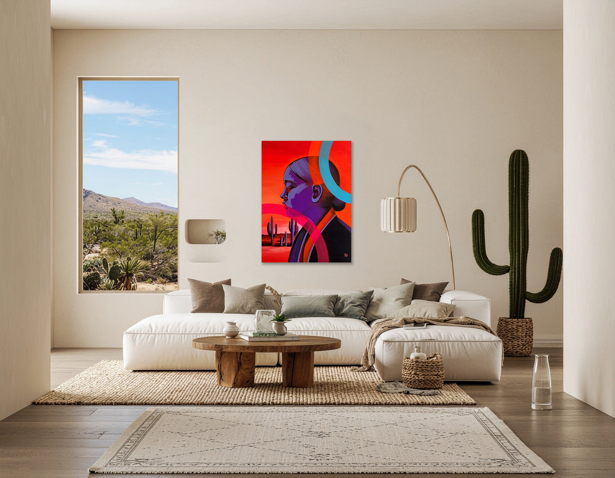 She Carries the Desert: Acrylic on Canvas - Original 30x40"