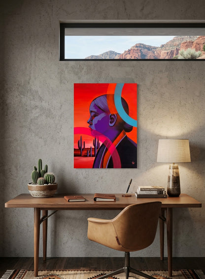 She Carries the Desert: Acrylic on Canvas - Original 30x40"
